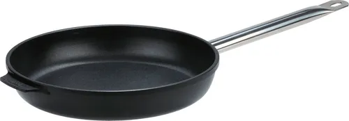 GSW Bratpfanne Gastro Titanium 28 cm - Induktions- und backofengeeignet - Pfanne aus hochwertigem Aluminium-Guss mit kratzfester TITAN Antihaft-Versiegelung. Ideal für fettfreies Kochen und spülmaschinengeeignet. Perfekte Wärmeverteilung dank FerroTherm®-Boden.