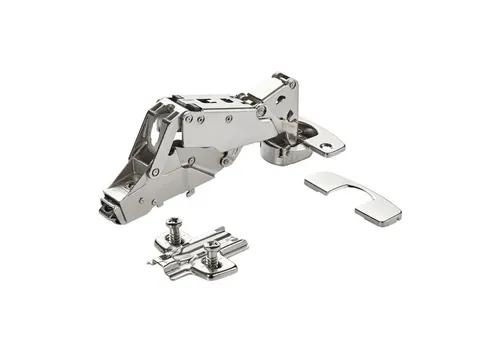 SO-TECH® Türbeschlag Weitwinkelscharnier 165° Sensys 8657i, Softclose (1 St), Mittelanschlag + MPL H 0 mm mit Euroschrauben + Abdeckung