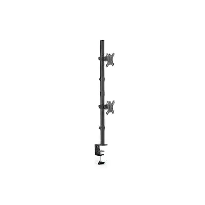 DIGITUS Universal Dual Monitorhalter, Vertikal - Arbeitsplatzausstattung für (Curved-) Monitore bis 32