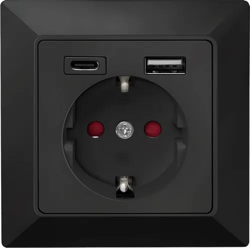 LOGILINK Unterputz-Steckdose PA0262B USB-A USB-C