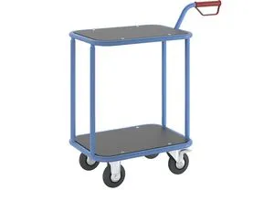 eurokraft pro Griffroller, Tragfähigkeit 200 kg, 2 Ladeflächen, LxB 600 x 450 mm