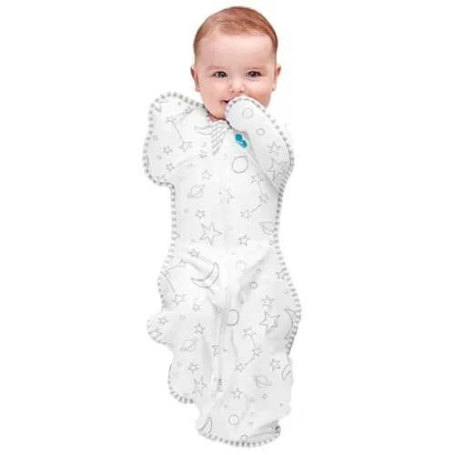 Love To Dream Swaddle Up Bamboo, Neugeborene 2,2–3,8 kg, Creme, eng anliegende Passform unterstützt den Schlaf, 1,0 Tog (20–24 °C), maschinenwaschbar, Von Hebammen empfohlen, Doppelreißverschluss