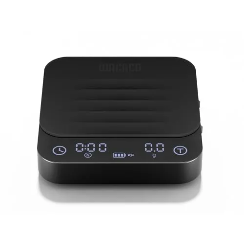 WACACO Exagram Pro Küchenwaage Digital mit Timer, Super-Mini-Küchenwaage mit Transportbox, Drei Modi Espresso Waage Wiederaufladbar, Schwarz