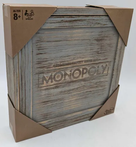 Hasbro Gaming Rustic Woods Monopoly - Exklusive Holz-Edition für Sammler, 2-6 Spieler, klassischer Spielablauf mit hölzernen Häusern und Hotels