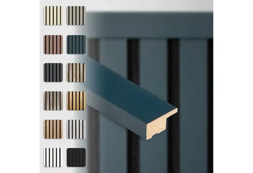 Hexim Wanddekoobjekt APAH04 (Abschlussleiste 137,5x2,7cm passend für unsere Akustikpaneele - flexible Lamellenwand Holz MDF Wandpanelee Lamellenverkleidung Wandverkleidung (1 Abschlussleiste Ocean - APAH04)