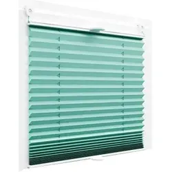 Plissee Faltrollo inkl. Klemmträger türkis 35x150 cm Jalousie