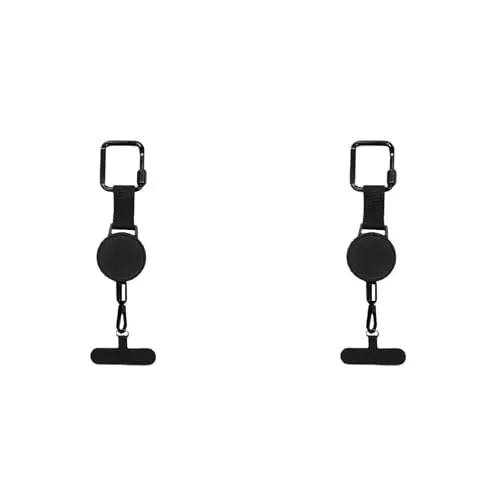 Rastapulz 2X Einziehbarer Handyhalter mit Diebstahlschutz, Handy-Lanyard-Gurt, Smartphone-Sicherheitsgurt mit Gürtelclip, Handy-Lanyard