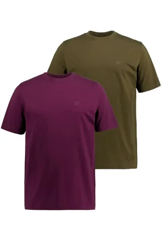 JP 1880 Herren T-Shirts 2er-Pack, Übergröße bis 8XL - T-Shirts für Herren, Spezial Basic Schnitt bis 8XL, inklusive 2 Shirts im Spar-Pack, Rundhalsausschnitt, geprüft nach OEKO-TEX Standard 100 für höchste Qualität.