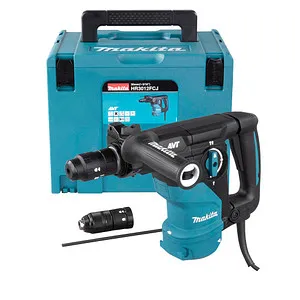 Makita Bohrhammer HR3012FCJ - Leistungsstarker SDS+ Bohrhammer - Bohrmaschinen mit 1050 W, 3,9 Joule Schlagkraft, ideal zum Bohren, Hammerbohren und Meißeln. Inklusive Werkzeugkoffer MAKPAC und Anti-Vibrations-Technologie für komfortables Arbeiten.