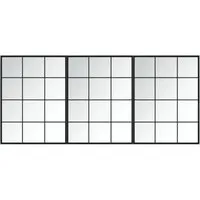 vidaXL Wandspiegel Set 3 Stk. Schwarz 80x60 cm in schwarz von vidaXL