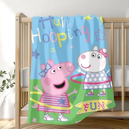 Peppa Pig Tagesdecke Peppa Pig Kinder-Decke kuschelig & weich 100x150 cm, Fleece-Decke