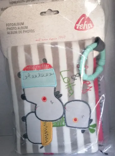 Fehn Baby Fotoalbum Loopy & Lotta – Erinnerungsbuch Fotobuch zum Selbstgestalten und Fühlen aus Stoff – Babyalbum Spielzeug zur Geburt für Babys und Kinder ab 0+ Monaten zum Gesichter und Namen merken