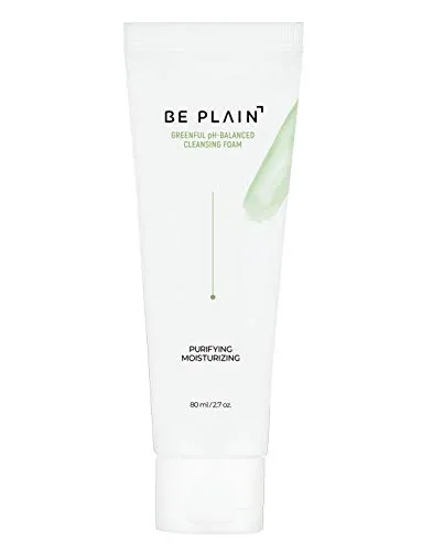 beplain Greenful pH-Balanced Cleansing Foam 5.4 fl oz (160ml) | Face wash for women & men | Gentle Scent-free Natural Cleanser | Korean skin care