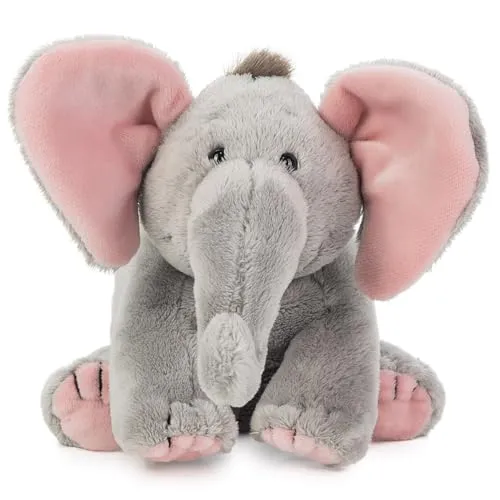 Schaffer 5192 Kuscheltier Elefant BabySugar rosé M, 19 cm, grau-rosa
