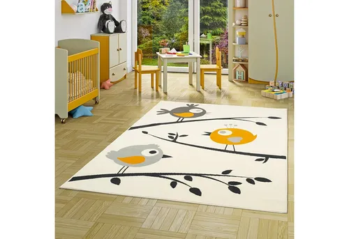 Pergamon Kinderteppich Animalprint, Creme, 80x150 cm - Weicher Velours Kinderteppich in modernem Animalprint. Ideal für das Kinderzimmer, pflegeleicht und mit geprüfter Qualität für ein sicheres Spielumfeld.