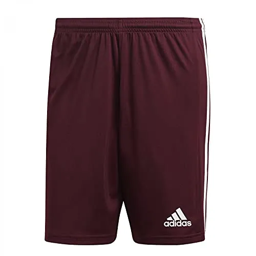 adidas Herren Squadra 21 Shorts, Team Maroon / White, S - Sporthose aus 100 % recyceltem Polyester, regulär geschnitten mit elastischem Bund für optimalen Komfort beim Training.