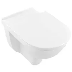 Villeroy und Boch Vicare Wand-Tiefspül-WC 4695R001 - Sanitäranlagen & Zubehör, spülrandloses Design für einfache Reinigung und barrierefreier Zugang, ideal für moderne Badezimmer.