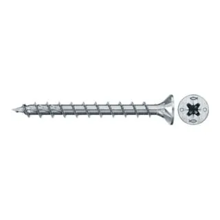 fischer Spanplattenschraube Power-Fast II FPF II CZF 6,0x40 - Baumaterial mit galvanisch verzinkter Oberfläche für optimale Korrosionsbeständigkeit und kraftvolle Holzverbindungen.