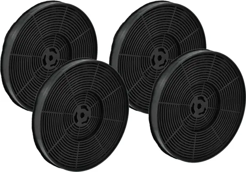 vhbw 4x Aktivkohlefilter kompatibel mit Exquisit UBH20-2.1MI, UBH20MI INOX, UBH10WE, UBH20, UBH50, UBH50-2.1ALW, UBH20MW Dunstabzugshaube - 17,5 cm