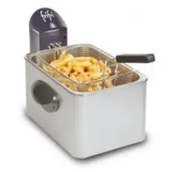 Frifri FI.5848 Fritteuse, 4,5 l, 3200 W, Grau - Tiegelfritteuse mit 4,5 l Kapazität und 3200 W Leistung, ideal für knusprige Frittierergebnisse und einfache Reinigung dank abnehmbarem Ölbehälter.