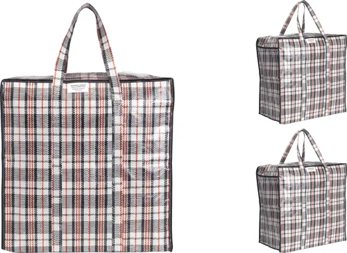 Josephine Osthoff robuste Aufbewahrungstasche bis 20kg, wasserabweisend und strapazierfähig für Umzug, Einkaufstasche mit Reißverschluss, Wäschesack für Kleidung, Decken, Kissen