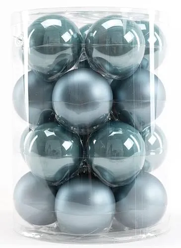 TrendLine Weihnachtskugeln aus Glas Ø60mm 20Stk dämmerungsblau Christbaumkugeln