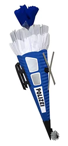 Prell Schultüte Bastelset Polizei Hubschrauber - 3D Wellpappe, 68cm hoch