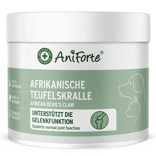 AniForte Teufelskralle Pulver 250 g - Gelenk- & Knochenschutz für Hunde, rezeptfreies Pulver zur Unterstützung der Beweglichkeit
