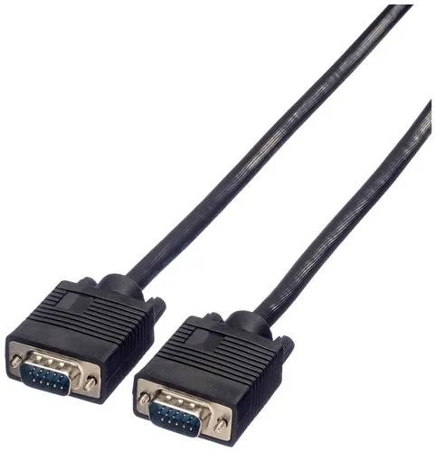 Roline VGA Anschlusskabel 6m - Monitorzubehör, doppelt geschirmt für störungsfreie Videoübertragung bis 1280×720 Pixel, ideal für PC, Laptop und Beamer