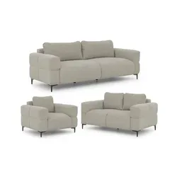 S-Style Polstergarnitur Cardea 3+2+1 in Bubble-Optik - Genießen Sie modernen Komfort mit der eleganten Polstergarnitur Cardea. Die pflegeleichte Struktur und die hohen Metallfüße sorgen für einen stilvollen Look und eine mühelose Reinigung. Ideal für jeden Wohnraum!