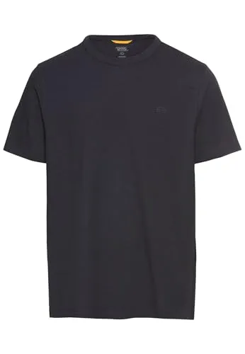 camel active T-Shirt aus 100% Baumwolle Kurzarm Rundhals blau M (48) - Hochwertiges Freizeit-T-Shirt aus reiner Baumwolle in Navyblau. Bequem und pflegeleicht, ideal für den Alltag. Regular Fit für optimalen Tragekomfort.
