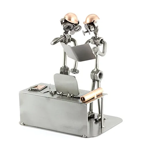 Produktbild Steelman24 Schraubenmännchen Ingenieur 2 Personen – Handgefertigte Stahlfigur aus Deutschland