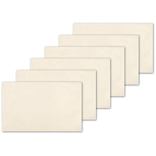 Bestlivings 6er Set Tischsets Platzset Tischuntersetzer Platzdeckchen Tischdeko Tischmatte Essensunterlage Maße 30x45 cm, Farbe: beige - Creme