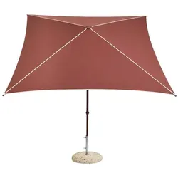 Hay Terrazza Sonnenschirm Square Off White and Burgundy