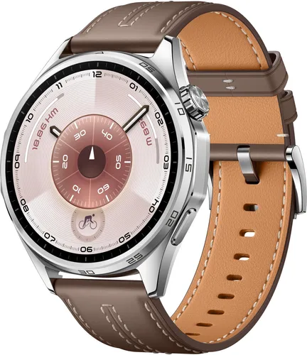 Huawei Watch GT 6 46mm Grey Leather - Elegante Smartwatch - Smartwatch für Herren und Damen mit 1,47
