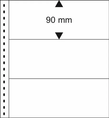 Lindner 851P Klarsichthülle mit schwarzem Zwischenblatt für Banknoten - 10er-Pac