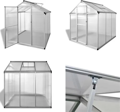 vidaXL Gewächshaus Verstärkt Aluminium 3,46 m³