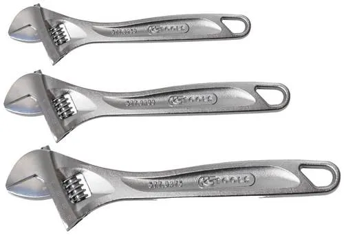 KS Tools 5770399 Rollgabelschlüssel-Satz 28 - 43mm - Rollgabelschlüssel mit 15° abgewinkelter Maulstellung, ideal für präzises Arbeiten und optimale Zugänglichkeit in engen Bereichen.