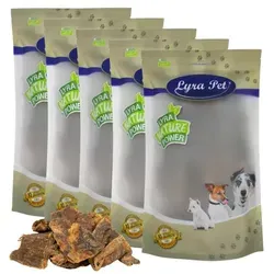 Lyra Pet® Rinderherz 5 kg - Hundefutter - Leckerer, fettarmer Kausnack aus 100% natürlichem Rinderherz, ideal für Hunde jeder Größe, fördert den natürlichen Kauinstinkt und ist schonend getrocknet für extra langen Genuss!