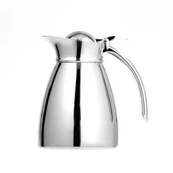 Esmeyer Thermoskanne Empire 305-076, Edelstahl, 0,6 Liter - Thermobehälter mit praktischem Tipverschluss für einfache Einhandbedienung. Hält Getränke bis zu 12 Stunden warm oder kalt. Spülmaschinengeeignet und bruchsicher.