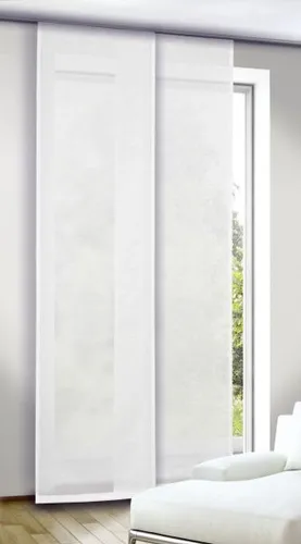 Neusser Collection Flächenvorhang Uni Weiß, 245 x 60 cm - Flächenvorhänge in edlem Uni Weiß, ideal für stilvolle Fensterdekoration und Lichtregulierung in jedem Raum.