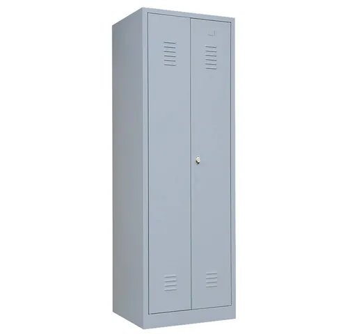 Steelboxx Mehrzweckschrank Putzschrank - 2 Abteile, 1800 mm hoch - Hochschrank mit 2 Abteilen, ideal für Umkleiden und Sozialräume. Langlebige Stahlkonstruktion, komplett verschweißt und montiert – sofort einsatzbereit!