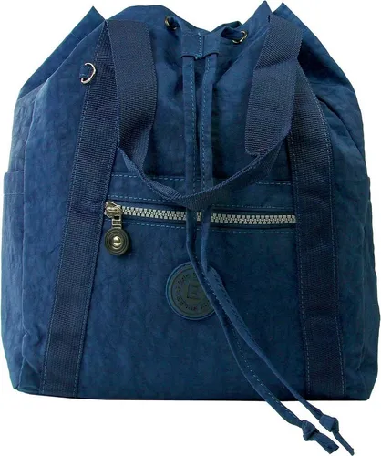 BAG STREET Cityrucksack Crinkle Nylon navy - Stylischer Damen Cityrucksack aus robustem Crinkle Nylon, vielseitig tragbar als Rucksack oder Handtasche, ideal für Alltag und Freizeit.