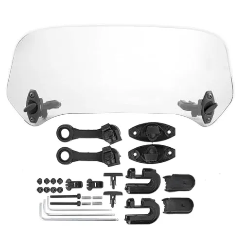 Windschild Motorrad Universal Spoiler - Verstellbarer Windabweiser - Scheiben & Windabweiser - Der verstellbare Windschild verbessert den Fahrkomfort und die Sicherheit, indem er Wind effizient ablenkt und Geräusche minimiert.
