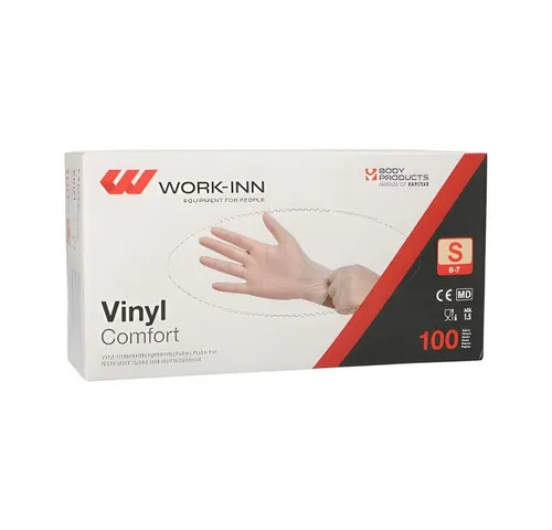 Work-Inn Einweghandschuhe 1000x WORK-INN Vinyl puderfrei Comfort transparent Größe S