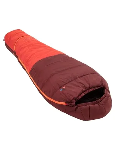 Vaude Alpli Adjust 400 Kinderschlafsack, 160cm, rot - Kinderschlafsäcke, erweiterbar von 105 auf 135 cm, wächst mit deinem Kind und sorgt für gemütliche Nächte beim Camping oder im Garten.