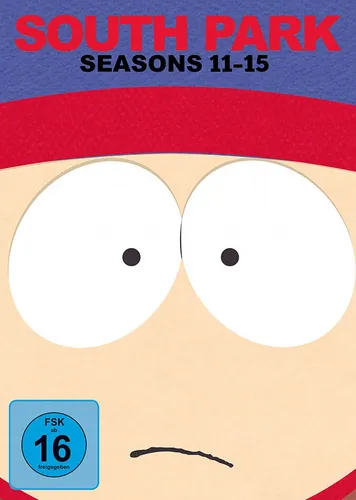 South Park: Seasons 11-15 (15 Discs) - Komplette Sammlung der kultigen Serie, freigegeben ab 16 Jahren, ideal für Fans von satirischem Humor und provokanten Themen.