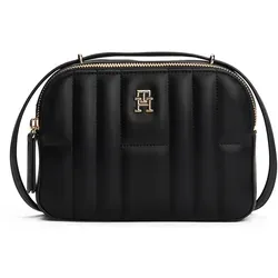 Tommy Hilfiger TH FEMININE CONV CAMERA BAG - Damen Umhängetasche im trendigen Stepp-Design, aus hochwertigem Lederimitat, mit verstellbarem Schulterriemen und praktischem Reißverschlussfach.