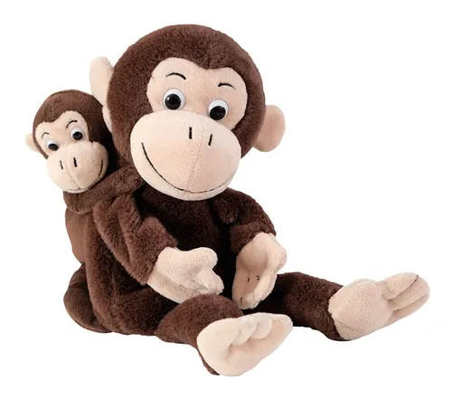 Handpuppe Mutter mit Kind  Affe Cheeta & Bibi Äffchenhandpuppe Äffchenpuppe neu