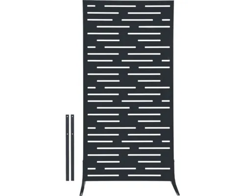 Sichtschutzwand floraworld Querstreifen 90 x 180 cm anthrazit
